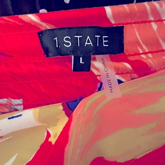 NWT 1. State Women’s Tropical Red Maxi Dress Size Large - Picture 3 of 3